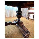 Dining Table with 9 Chairs, Floral Upholstered Seats