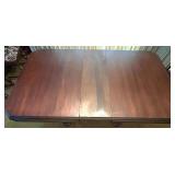 Dining Table with 9 Chairs, Floral Upholstered Seats