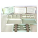 Vintage Milk Glass Dental Trays Assortment