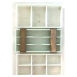 Vintage Milk Glass Dental Trays Assortment