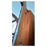 Impressive Antique Wooden Corner Cabinet with Glass Doors