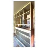 Tall Wall Unit with Display Cabinet and Shelving