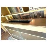 Tall Wall Unit with Display Cabinet and Shelving