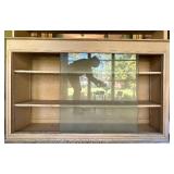 Tall Wall Unit with Display Cabinet and Shelving