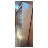 Wooden China Cabinet with Glass Doors and Storage