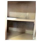 Wooden China Cabinet with Glass Doors and Storage