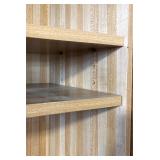 Adjustable Wood Bookcase with Cabinets