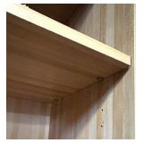 Tall Wood Veneer Bookcase with Cabinet Base