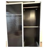 Modern Black & White Sliding Door Wardrobe Closet