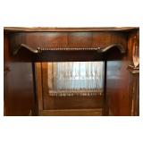 Antique Vanity Desk with Carved Details and Inlay