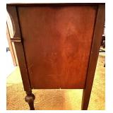 Antique Vanity Desk with Carved Details and Inlay