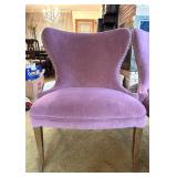 Pair of Matching Upholstered Side Chairs with Nailhead Trim