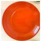 Vintage Mid Century Orange Plate, Apple-Shaped Dish, Glass Ashtray, Pair of Ceramic Chalices