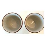 Vintage Mid Century Orange Plate, Apple-Shaped Dish, Glass Ashtray, Pair of Ceramic Chalices