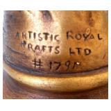 Mixed Home Decor Lot - Cherub Pedestal Bowl, Gold Urn with Fruit, Gilt Cherub Vase