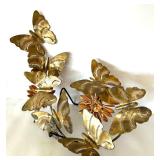 MCM Metal Butterfly and Flower Wall Decor