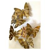 MCM Metal Butterfly and Flower Wall Decor