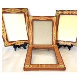 Artisan Mosaic Wood Picture Frames - Set of 3