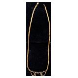 Family Love Heart Necklace, 18kt Gold Over Sterling