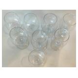 Glass Decanter with Stopper and 8 Snifter Glasses