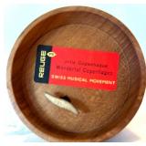 Vintage Wooden Viking Music Box and Nutcracker Figurine