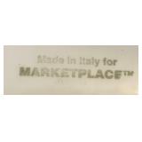 Italian Ceramic Serving Plates & Bowl, Hand-Painted Fruit & Floral Designs (3 pcs)