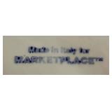 Italian Ceramic Serving Plates & Bowl, Hand-Painted Fruit & Floral Designs (3 pcs)