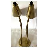 Vintage Brass Dual Gooseneck Desk Lamp