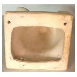 Pair of White Ceramic Pig Head Wall Mounts