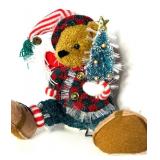 Christmas Decor Lot: Lighted Bear Figurine, Placemats & Holiday Accents