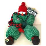 Christmas Decor Lot: Lighted Bear Figurine, Placemats & Holiday Accents