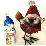 Christmas Decor Lot: Lighted Bear Figurine, Placemats & Holiday Accents