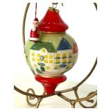 Christmas Decor Lot: Lighted Bear Figurine, Placemats & Holiday Accents