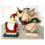 Christmas Decor Lot: Lighted Bear Figurine, Placemats & Holiday Accents