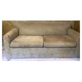 Overnight Sofa Corporation Tan Microfiber Sleeper Sofa