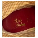 Moda Italica Red Leather Knee-High Boots Size 10B