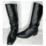 Santana Canada Black Leather Tall Boots - Women