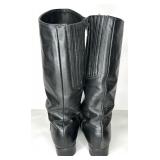 Santana Canada Black Leather Tall Boots - Women