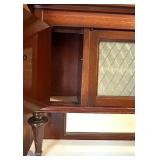 Antique Dental Cabinet with Marble Top and Glass Doors