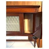 Antique Dental Cabinet with Marble Top and Glass Doors