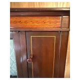 Antique Dental Cabinet with Marble Top and Glass Doors