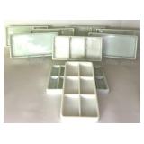 Assorted Dental Trays - Milk Glass Instrument Trays
