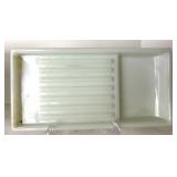 Assorted Dental Trays - Milk Glass Instrument Trays
