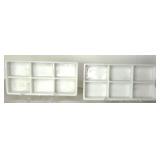 Assorted Dental Trays - White Milk Glass Instrument and Procedure Trays