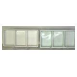 Assorted Dental Milk Glass Trays For Dental Cabinet