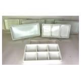 Assorted Dental Milk Glass Trays