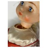 Folk Costume Themed Doll and Framed Ukrainian Folk Art Print