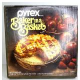 Assorted Vintage Table Linens, Decor and NEW OLD STOCK Pyrex Pie Plate