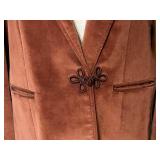 Givenchy Sport Velvet Blazer Size 16 Brown Satin Lining