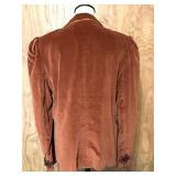 Givenchy Sport Velvet Blazer Size 16 Brown Satin Lining